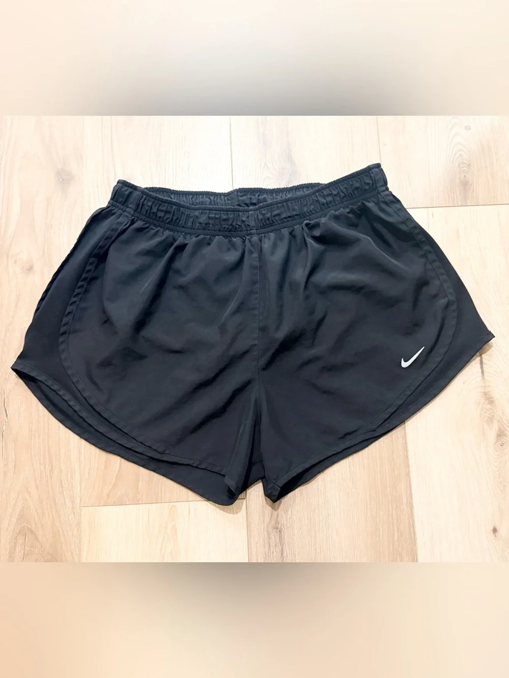 Nike Dri-FIT Tempo Running Shorts Women’s Large Black Brief Lined 3”